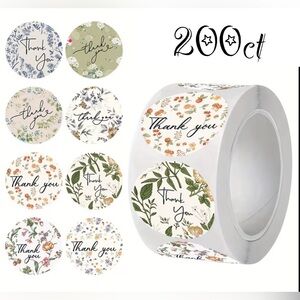 Thank You Design Stickers 200~ 1”  (Boutique) ~NEW~